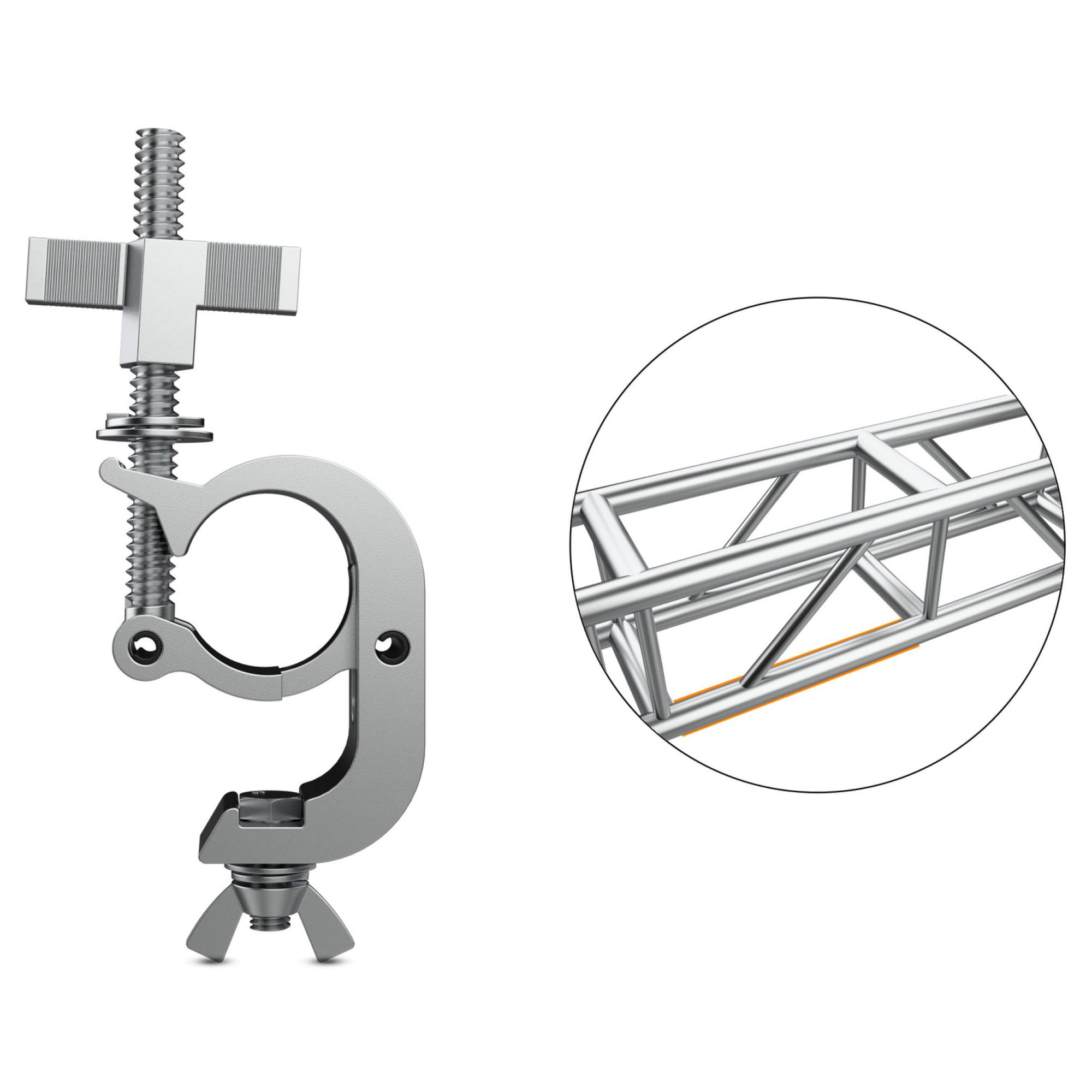 Morsetto Per Truss Audibax - Diametro 48-52 Mm, Portata 100 Kg, Per Luci Da Palco E Eventi