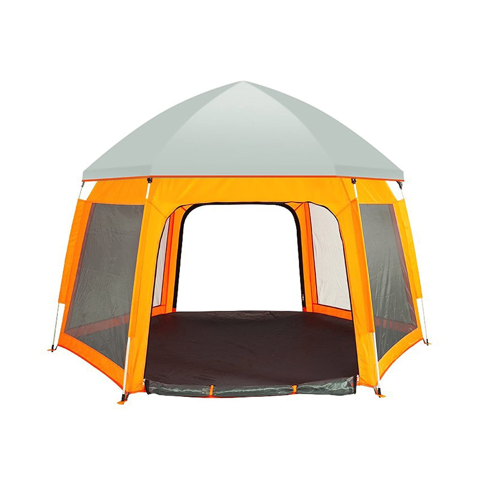 Tenda esagonale automatica da esterno, parco da campeggio all'aperto per il tempo libero 5-8 persone protezione solare e tenda antipioggia