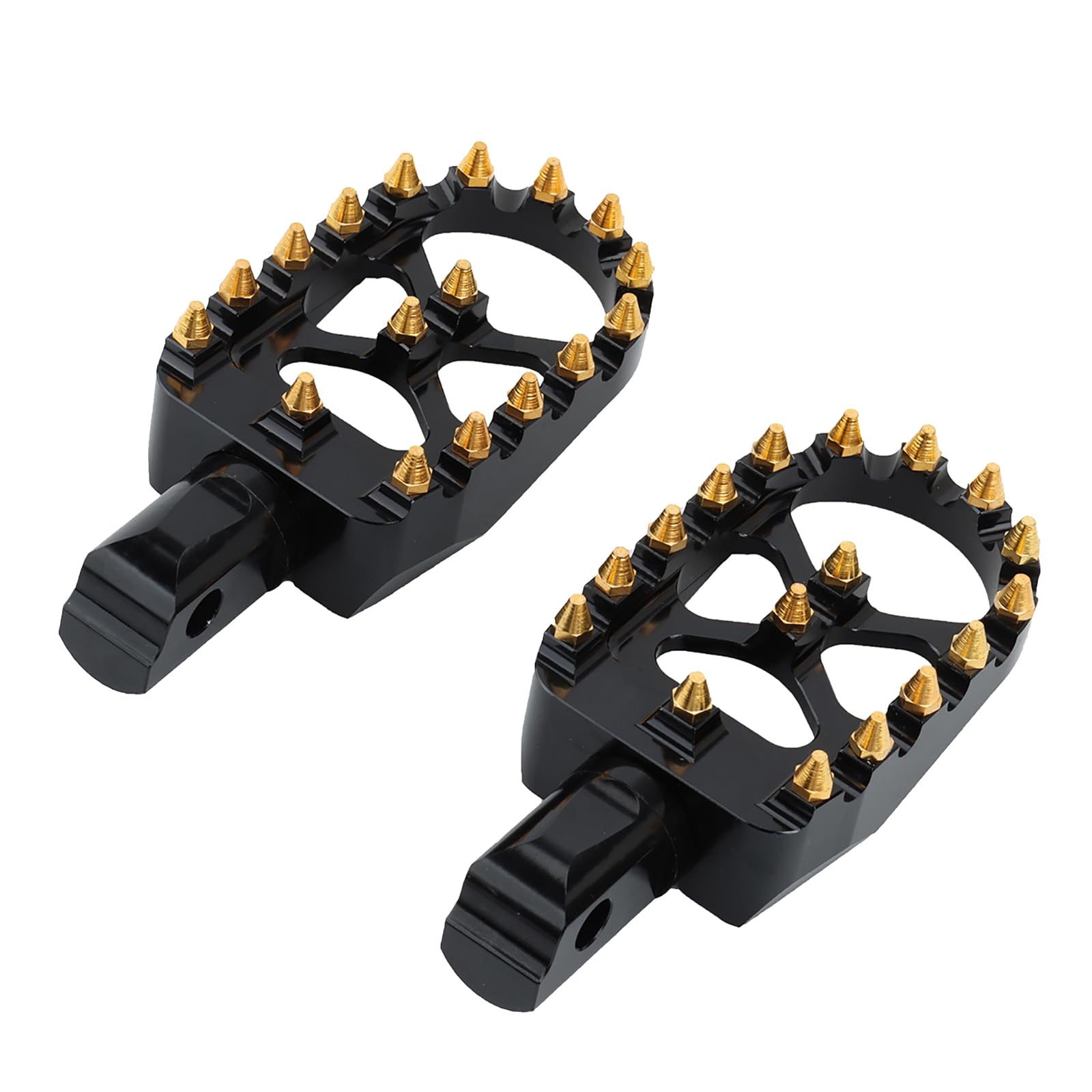 Gold/Black MX Wide Foot Pegs Mini Floorboards for Harley Softail Models (2018-2024)
