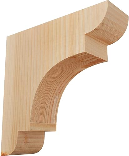 Miniatura 87 de Ekena Millwork COR04X12X12NEB00RWR 4 pulgadas de ancho x 12 pulgadas de profundidad x 12 pulgadas de alto New Brighton Rough Sawn Corbel, cedro rojo