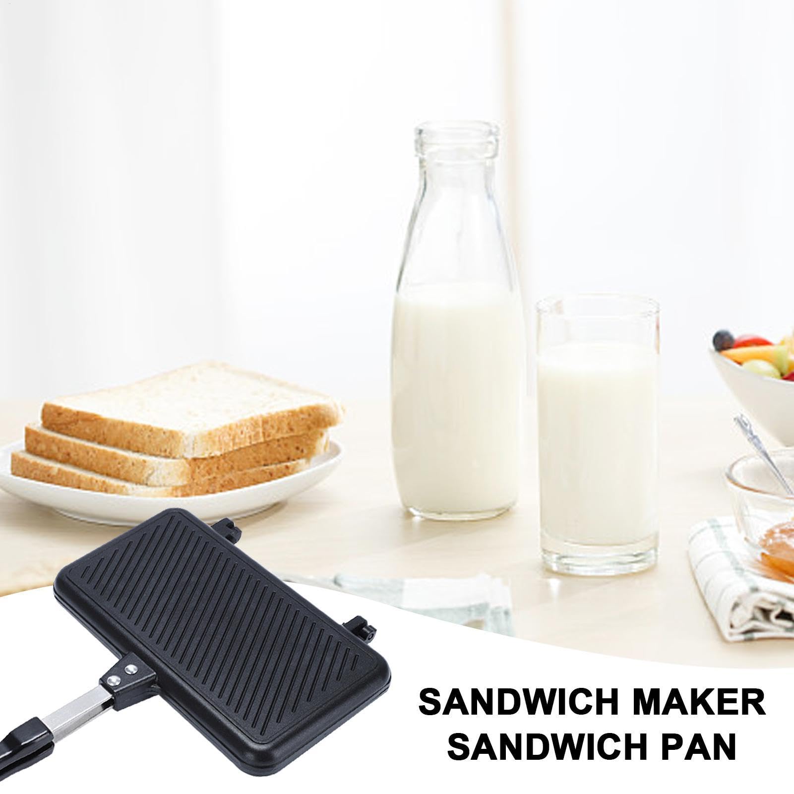 Padella a doppia faccia - Casaro, Pressa per sandwich | Macchina per panini per la colazione, Macchina per panini per doppia colazione da spiaggia, Teglia antiaderente per panini - Griglia per panini