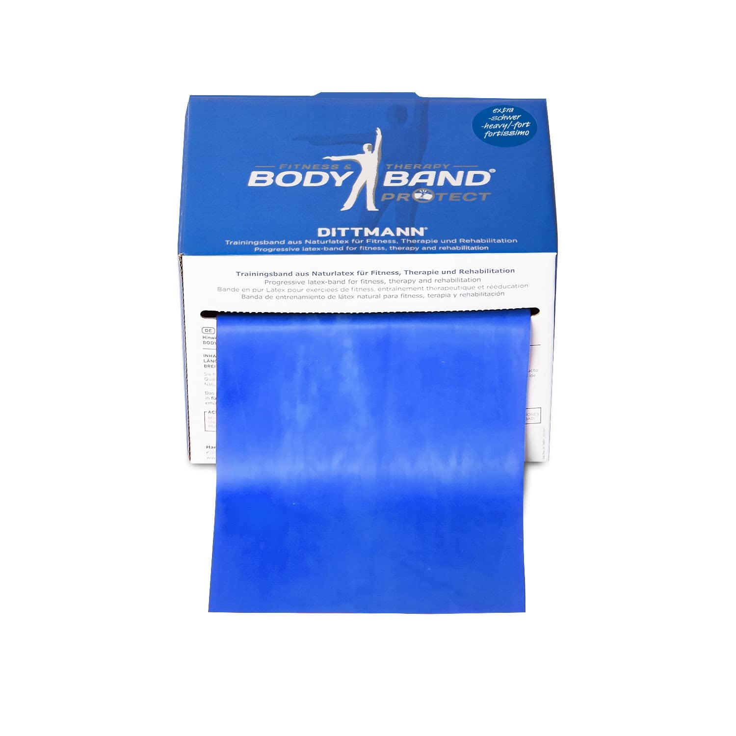 DITTMANN Body Band Fitnessband Gymanstik Expander Kraft 25m blau extra stark