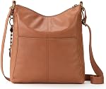 Sac à bandoulière en cuir Lucia The Sak - Sac à main en cuir premium pour femmes, idéal pour le quotidien et les voyages - Sac à bandoulière avec fermeture éclair