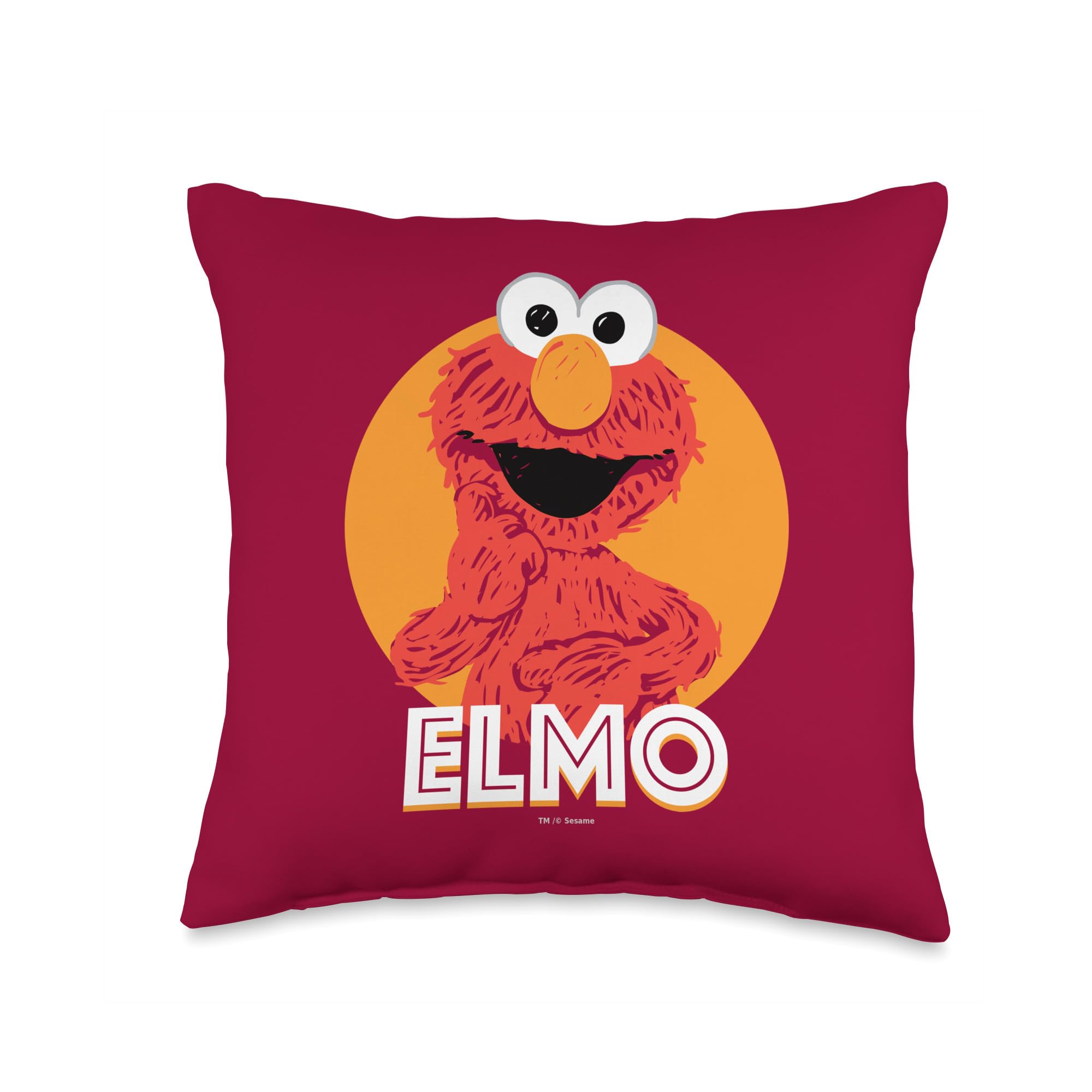 Coussin Sesame Street Elmo Scribble multicolor de 40x40 cm pour decoration de chambre d'enfant