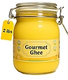 Premium Gourmet Clarified Butter - Natural & Pure Grass-Fed Ghee for Energy, Gut, and Immune Health Support - Versatile Healthy Cooking for Spreading, Baking & Sauteing 2- lbs (32Oz - Natural Ghee)