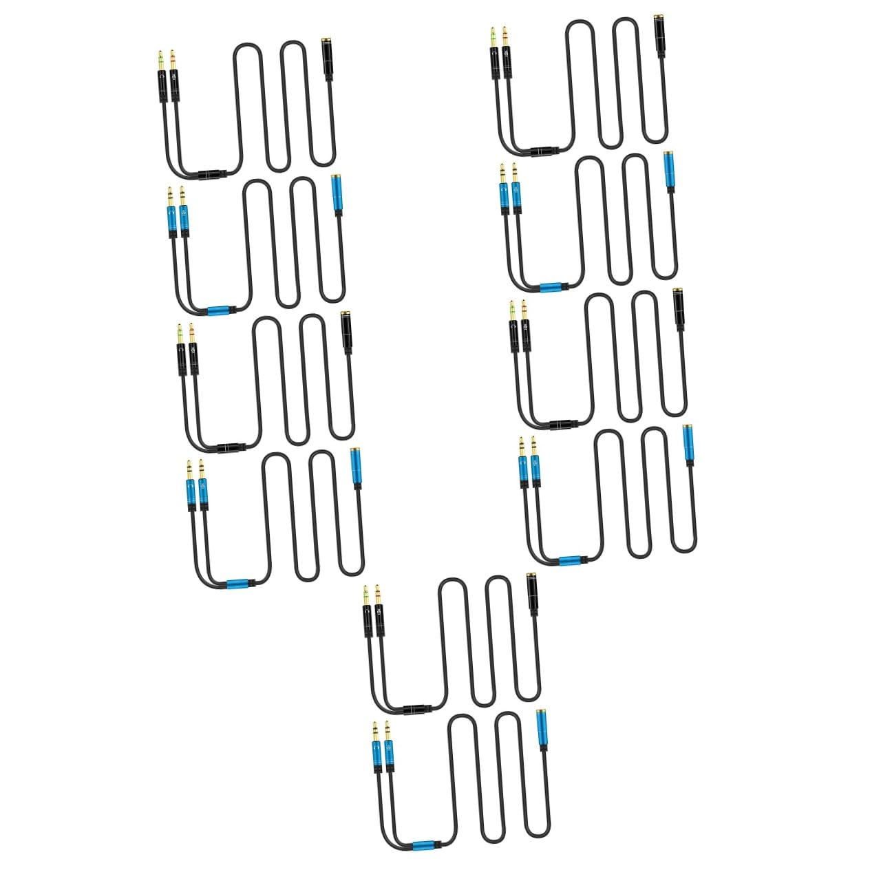 UKCOCO 10stücke Kopfhörer Splitter Kabel Audio Y-Adapter Für Computer Tragbar Langlebig Installieren Geeignet Für Musik Spiele Und Videoanrufe