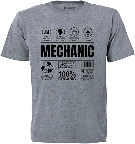 Unisex Mechanic Label - Adults - T-Shirt