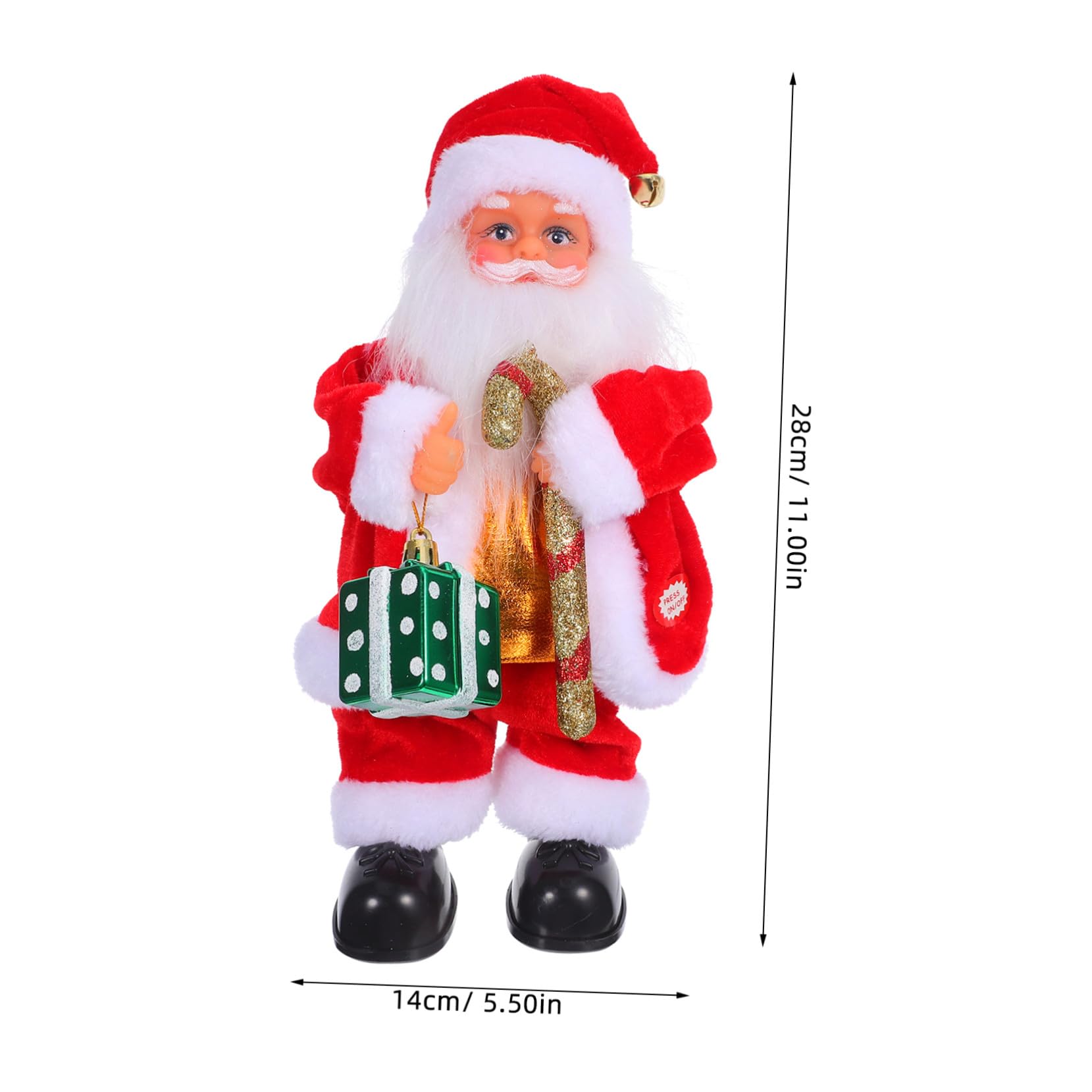 Juguete De Papá Noel Eléctrico con Música Articulaciones Móviles como Adorno Navideño Hogar