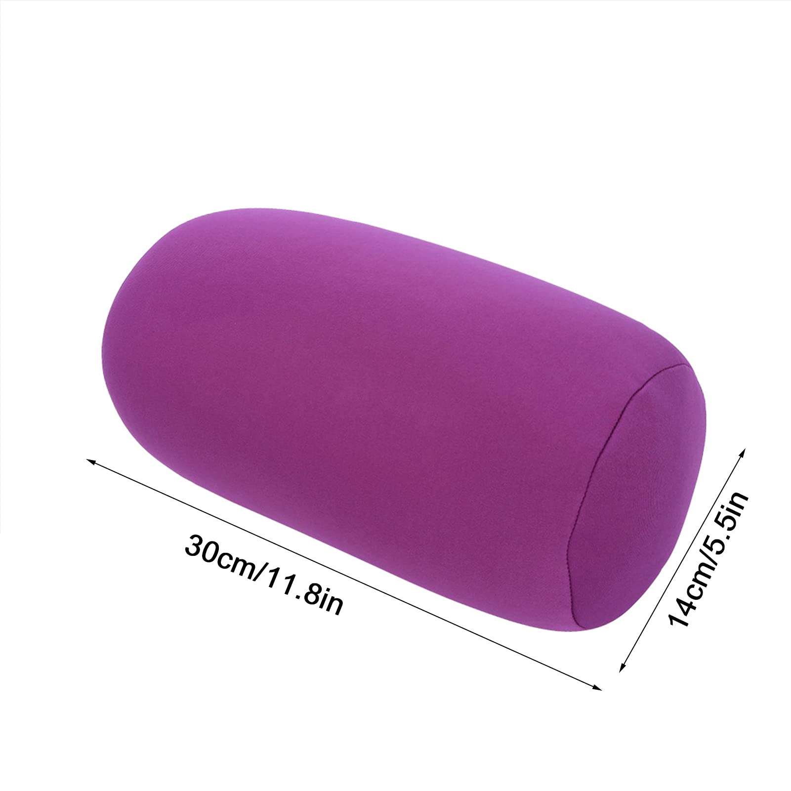 WOHPNLE Micro Mini Pillow, Tiny Pillows Mini Microbead Back Cushion Roll Throw Pillow Travel Home Sleep Neck Support Comfortable(Purple)
