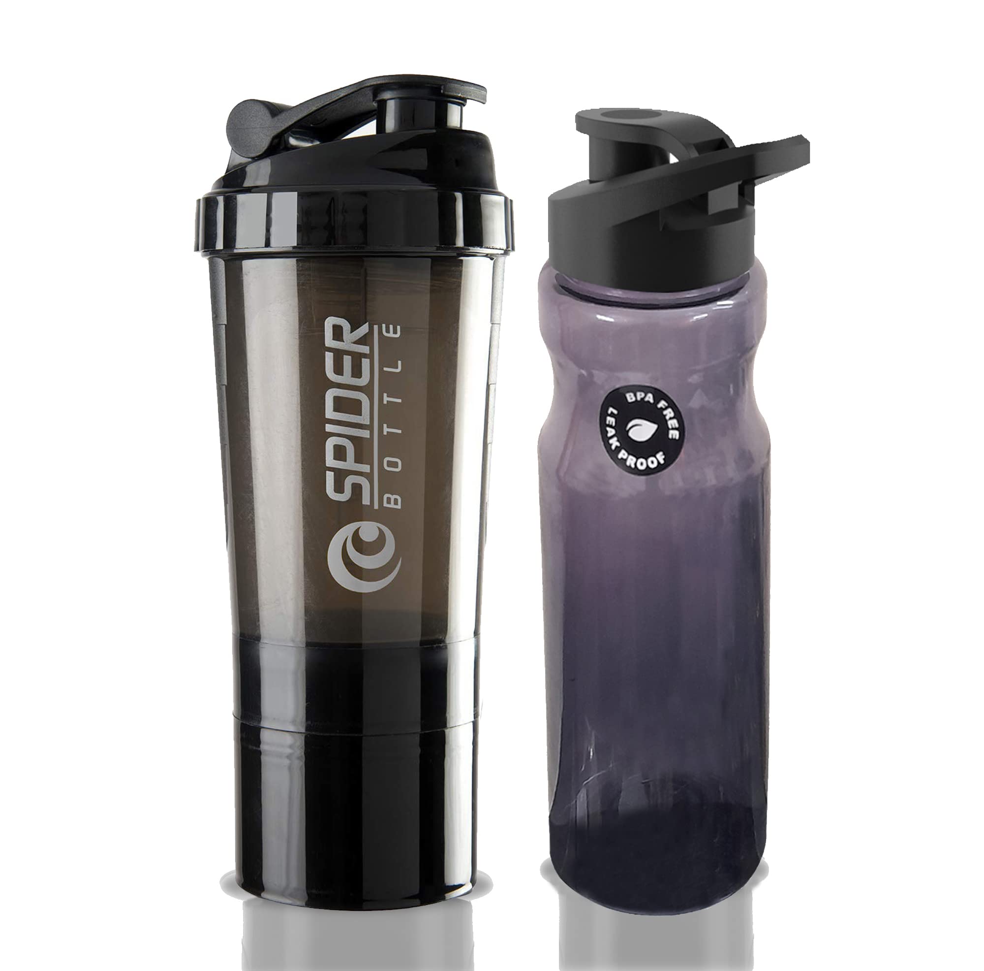 TRUE INDIAN Gym Shaker and Sipper Bottle for Gym|BPA-Free and 100% Leak-Proof Protein Shaker (Pack of 2)(Black)-image-13