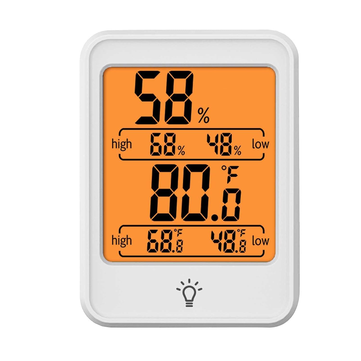 Digital Hygrometer Thermometer, High Accuracy Indoor Temperature and Humidity Monitor with Large Clear Digital Display, for Home and Office Use