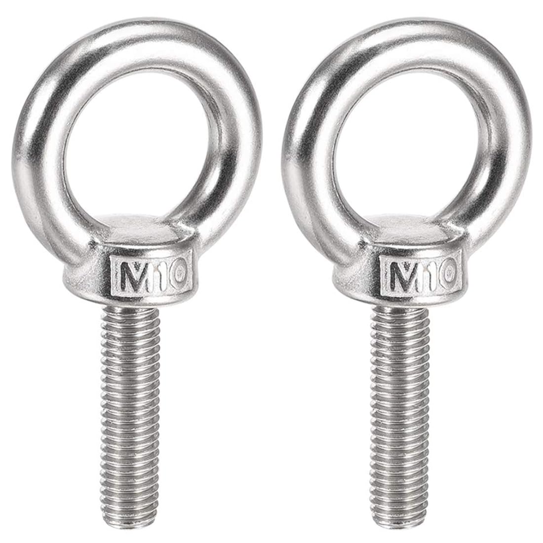 TA-VIGOR 2Pcs M10 x 40mm Lifting Long Eye Bolt, 304 Stainless Steel Wall Expansion Anchor Bolts