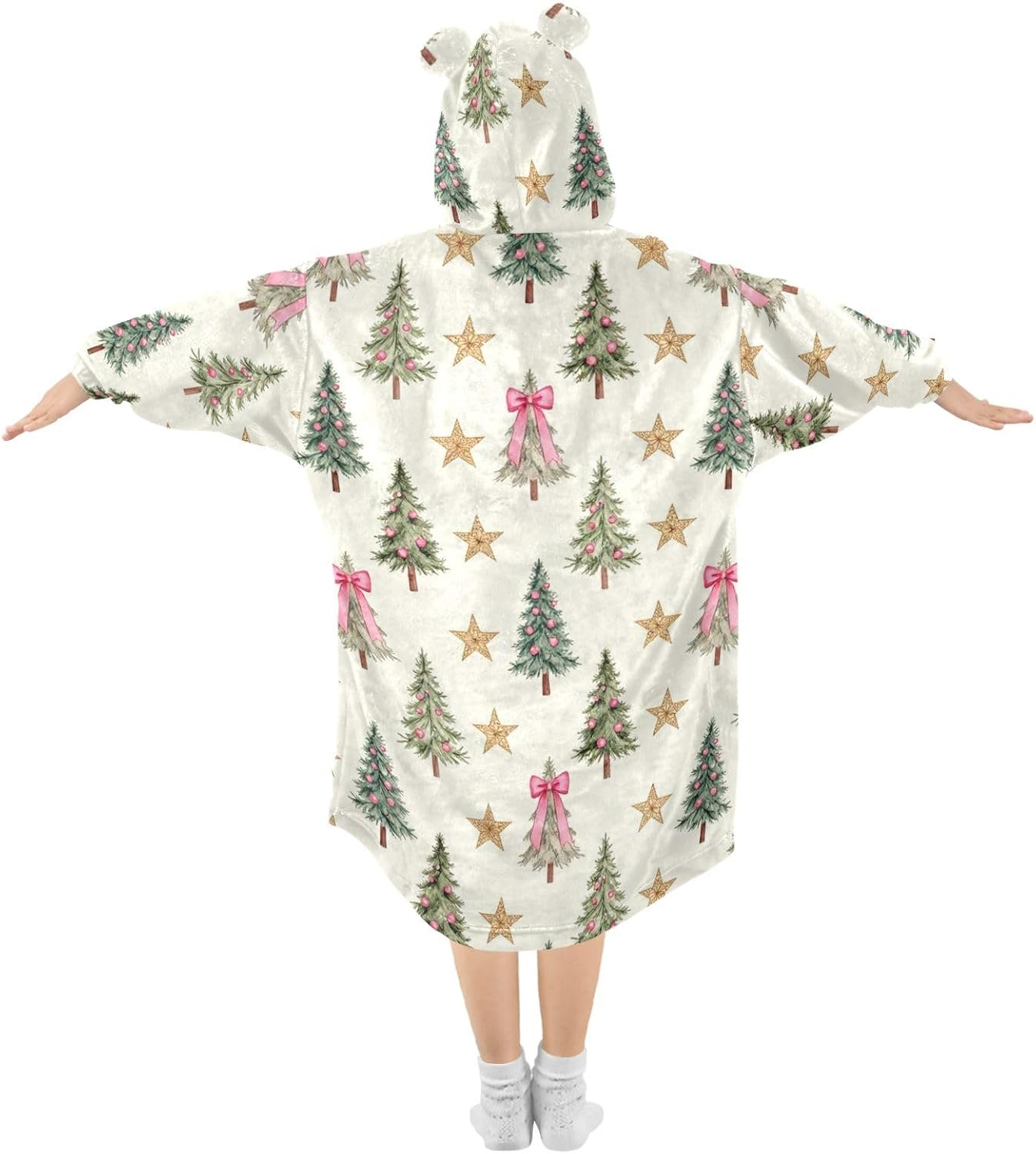 GuoChe Wearable Blanket Hoodie Oversized Flannel Blanket Hoodie image 2