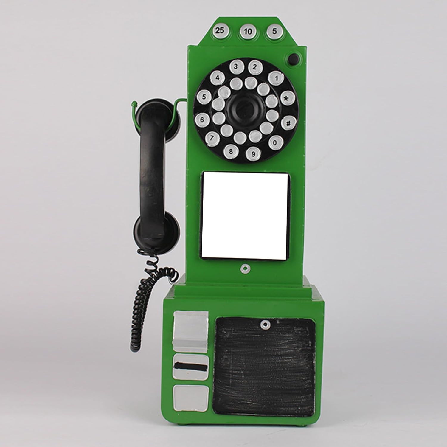 7.8'' X 6.3'' X 19.7'' Antique Telephone Decor Retro Rotary Dialing Phone Props,Green
