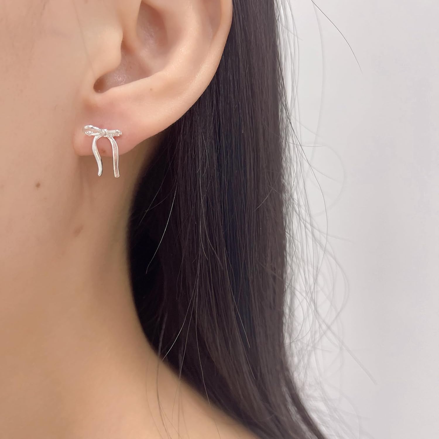 20G Ribbon Bow Cartilage Stud Small Earrings for Women Hypoallergenic 925 Sterling Silver Cute Bowknot Tragus Sleeper Screw Tiny Ball Back Studs Earring Minimalist Birthday Christmas Jewelry - Image 2