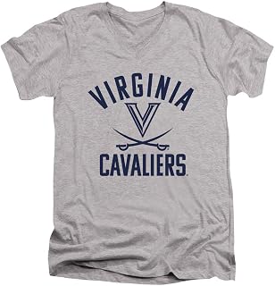 University of Virginia Official One Color Uva Cavaliers Logo Unisex Adult V-Neck T Shirt