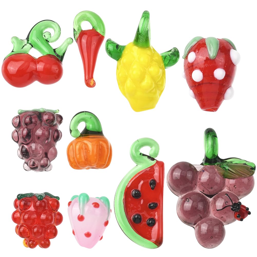 Breloques en verre citrouille piment pour remplacer vos perles ternes et créer des bijoux durables