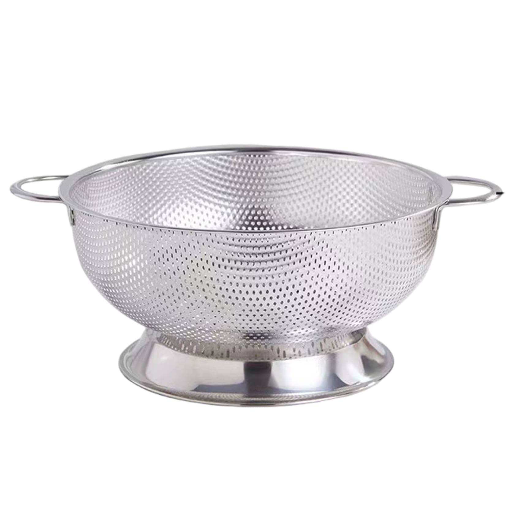 Xdyyjrasa Colander - 11 Inch Fine Mesh Stainless Steel Colander with Base, Heavy Duty Handles for Pasta Noodles Vegetables Fruits