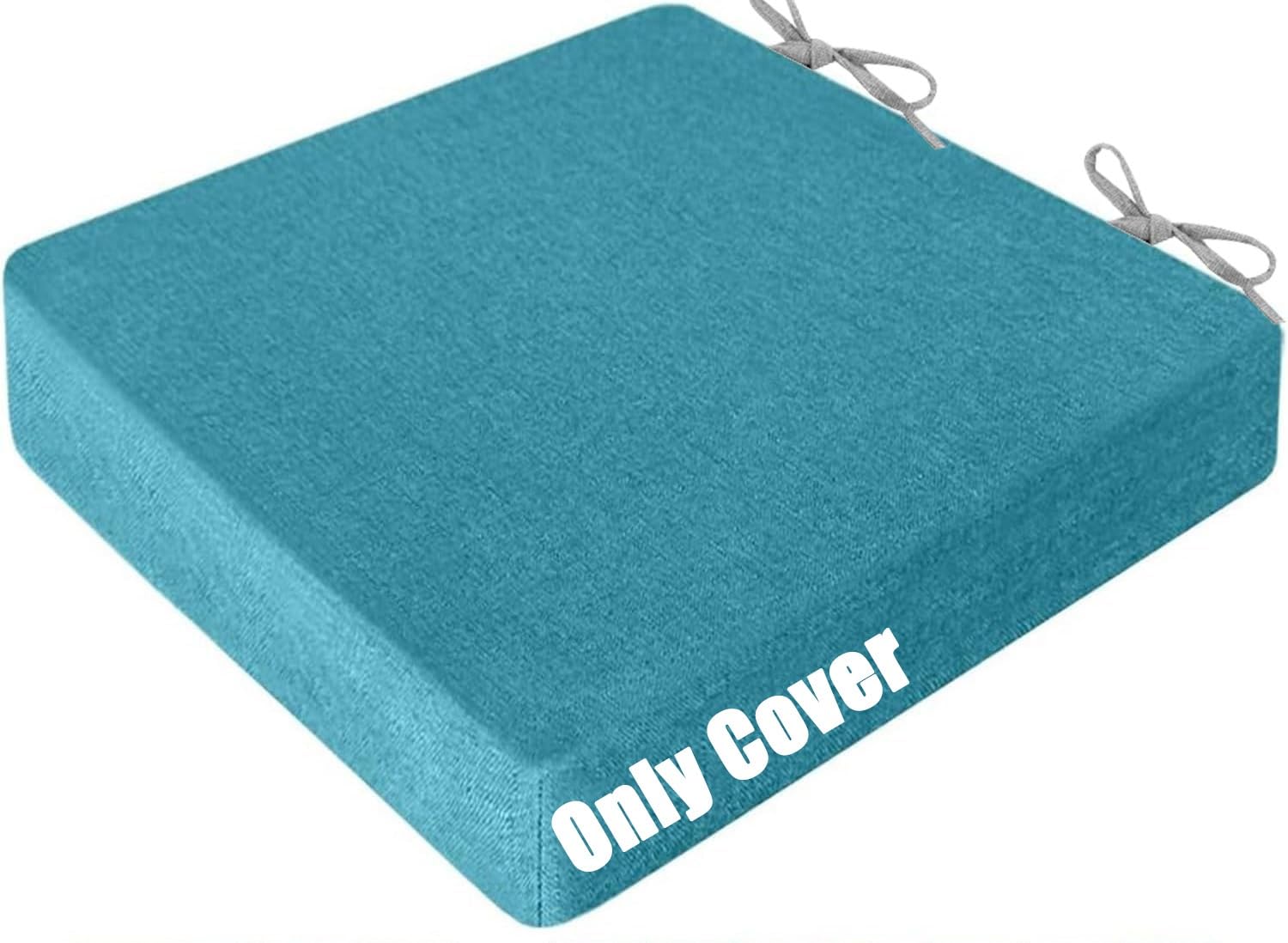 Housse de coussin de chaise antitache en lin déhoussable