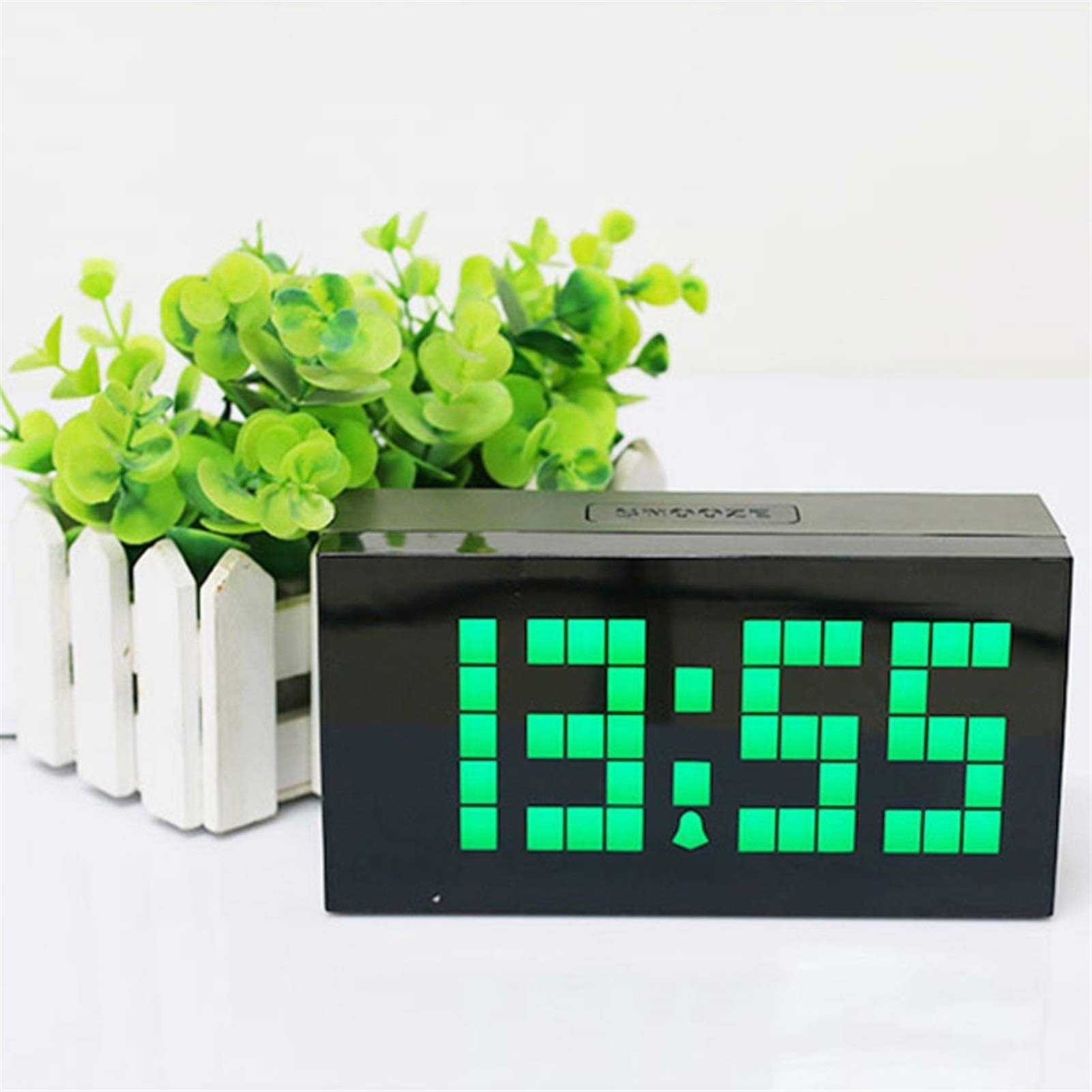 Multi-Color Mute Luminous Budzik Cyfrowy Zegar LED Termometr Timer Tabela Kalendarz Sypialnia Dekoracja Dekoracji Salon Room(A)