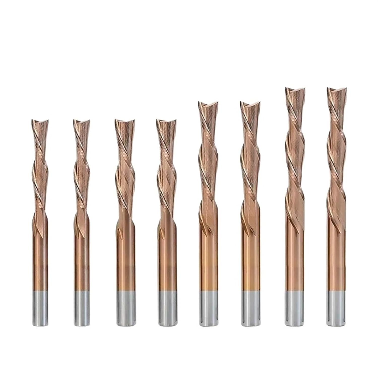 Spiral End Mill 2 Flute Downcut Router Bit 3.175-12mm Shank Carbide End Mill for Woodworking Milling Tool CNC Cutter 1Pcs(6x6x28x65L)
