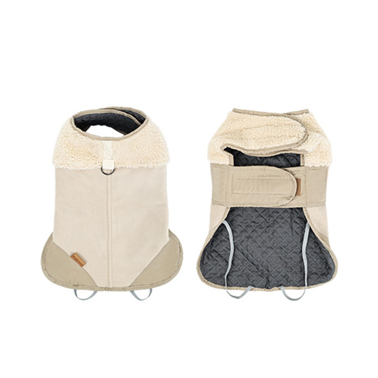 Gilet en fourrure unie pour chiens de petite et grande taille – Vêtements doux de couleur unie – Manteaux épais – Pull d'hiver