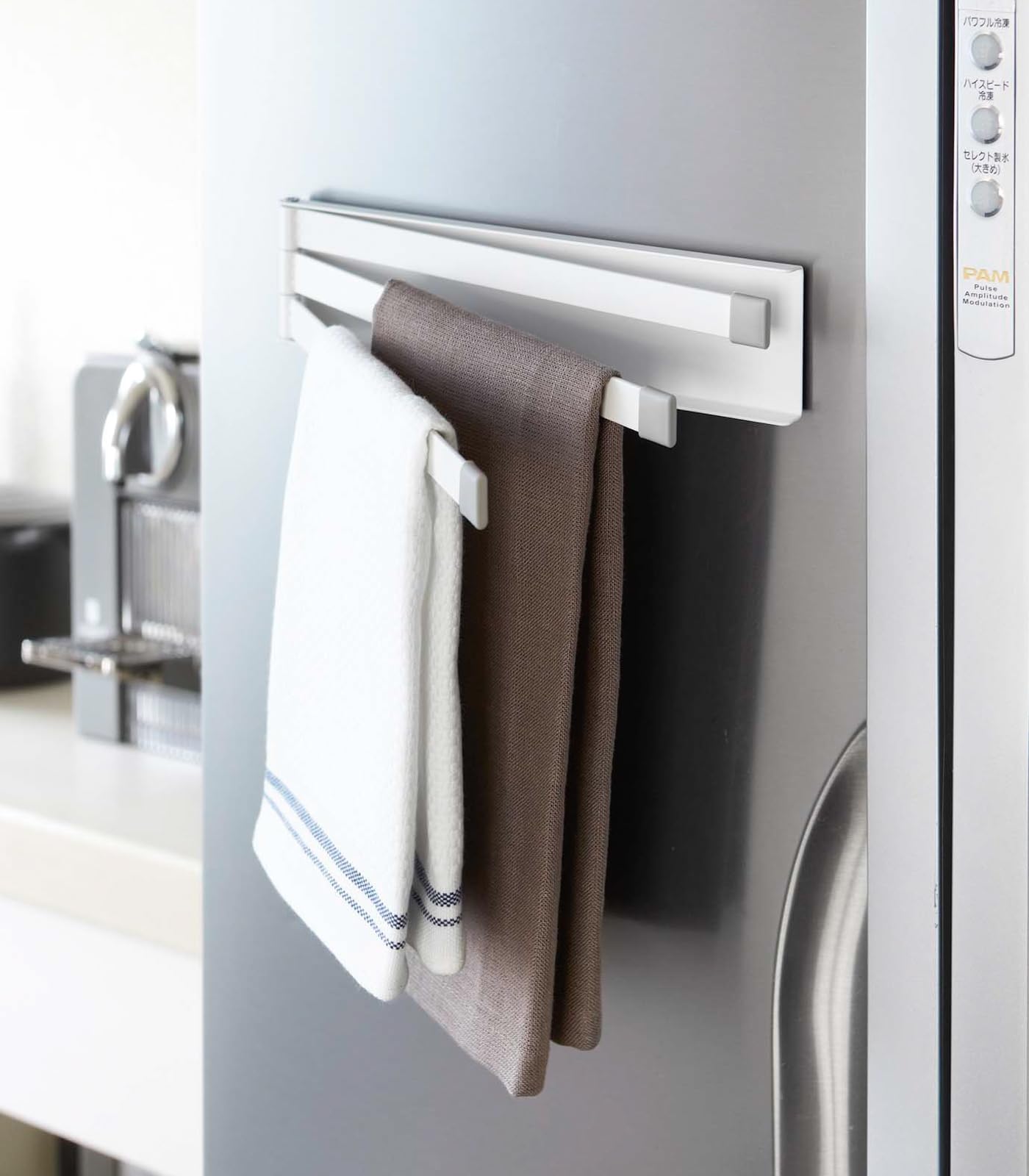 Yamazaki Home Support Mural Magnétique à Suspendre | Acier + Bois