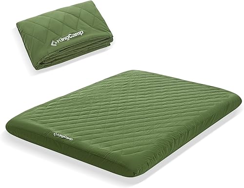 KingCamp Funda de colchón de campamento para exteriores, funda para colchoneta para dormir, cálida y suave, antideslizante, adecuada para la mayoría