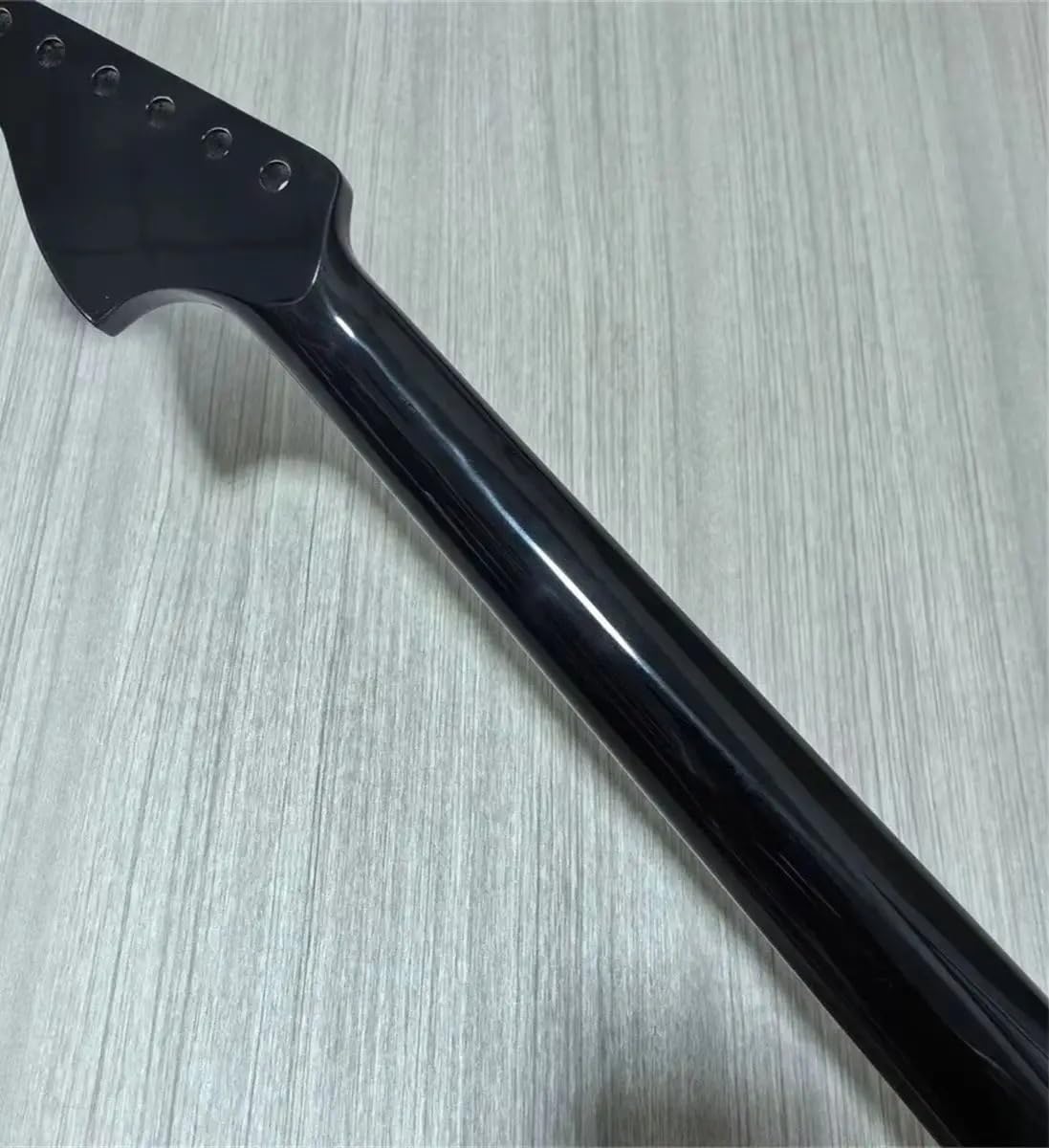 24-Zoll-Shortscale-Gitarrenhals, große Kopfplatte, Palisandergriffbrett mit Blockeinlagen, 22 Bünde (Ersatzteil)