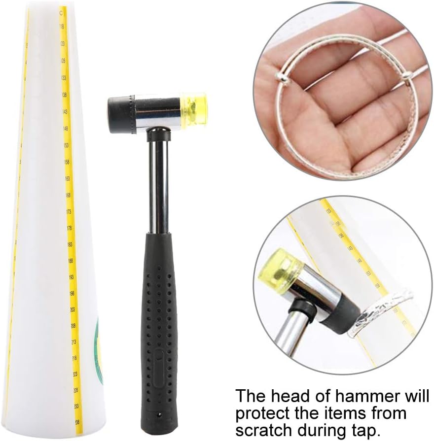 Bracelet Mandrel, Bracelet Measuring Mandrel Plastic Stick Sizer & Jewelry Hammer Repairing Making Tools Set for Measure Your Finger at Home