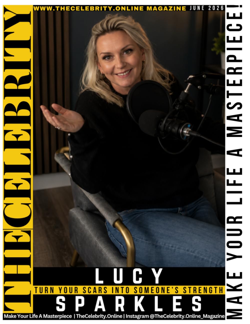 TheCelebrity.Online Magazine June 2026 Print Edition - Exclusive Cover Story Interview with Lucy Sparkles on Trauma Healing, Resilience and Personal Transformation