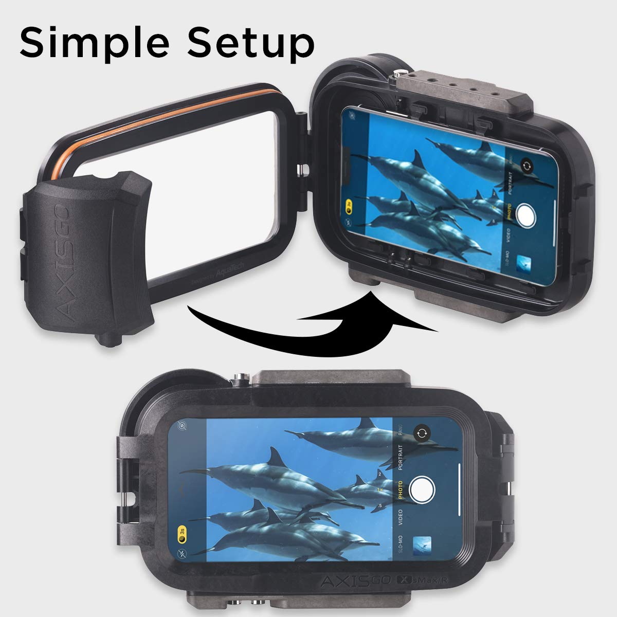 AxisGO iPhone Plus/iPhone Plus Waterproof Phone Housing for Underwater  Action Photography Snorkeling Surfing Travel Case White