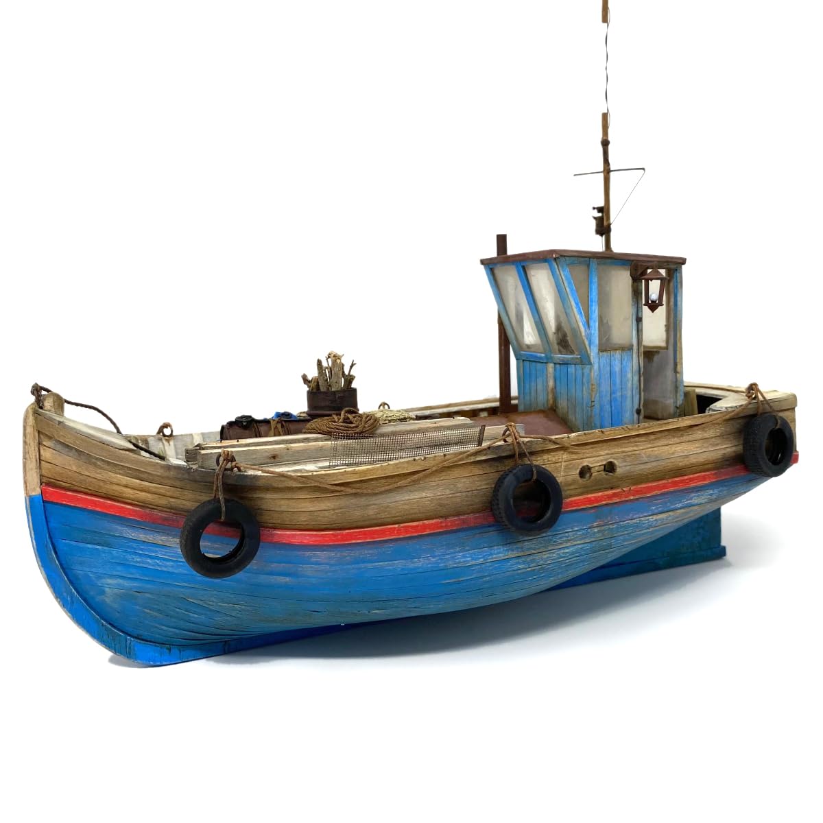 Fischerboot, Fischkutter als Laser Cut Bausatz aus Holz zum selberbauen im Maßstab 1:35