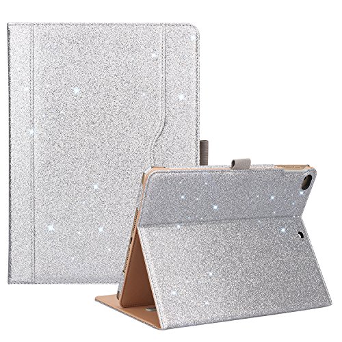 ProCase iPad 9.7 Case (Old Model) 2018 iPad 6th Generation / 2017 iPad 5th Generation Case - Stand Folio Cover Case for Apple iPad 9.7 inch, Also Fit iPad Air 2 / iPad Air â€“Glittersilver