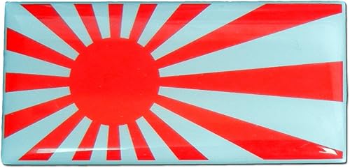 Miniatura 3 de Bandera japonesa Nisshoki Hinomaru, emblema de aluminio, placa de identificación, compatible con Nissan Datsun Mitsubishi, Isuzu, Mazda, Toyota,