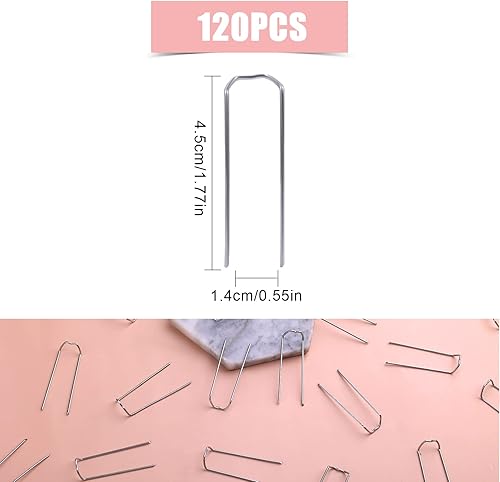 Miniatura 2 de SAVITA 120 alfileres florales en U de 1.7 pulgadas para espuma, pines verdes florales de helecho con caja de almacenamiento para arreglos navideños