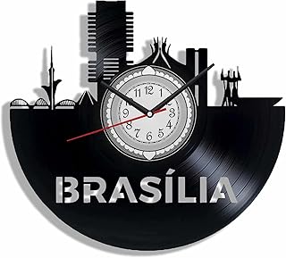 Brasilia Brazil Wall Clock Vinyl Record Wall Art 12 Inches Home Decoration Travel Souvenir Gifts