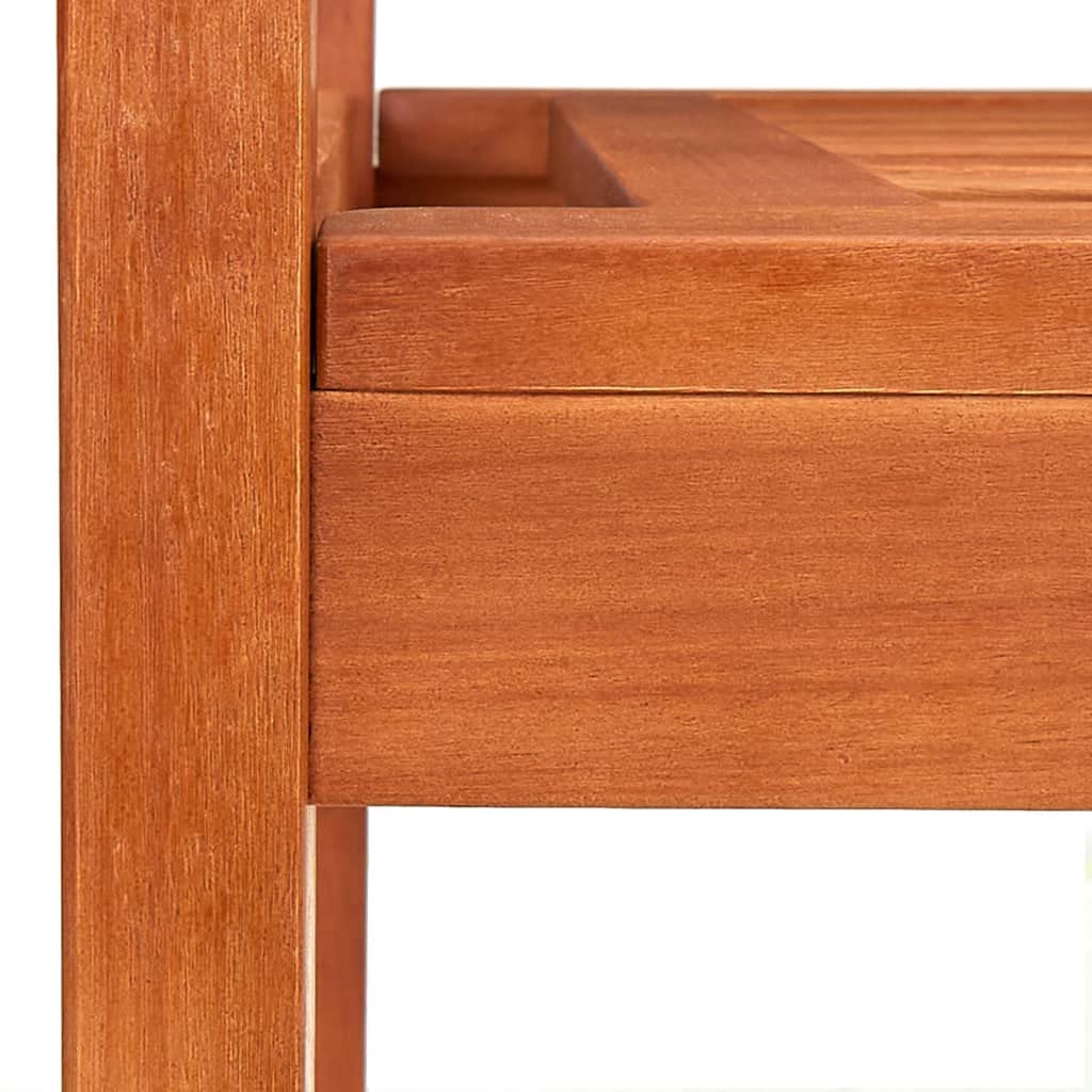 Fengshui Ławka ogrodowa 3-osobowa 150 cm lite drewno eukaliptus