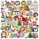 Christmas Decorations 100 Pcs Christmas Stickers Santa Snowflake Stickers for Kids , Merry Christmas Decorations Stickers for Envelopes Gifts Tags Crafts Windows Snowboard