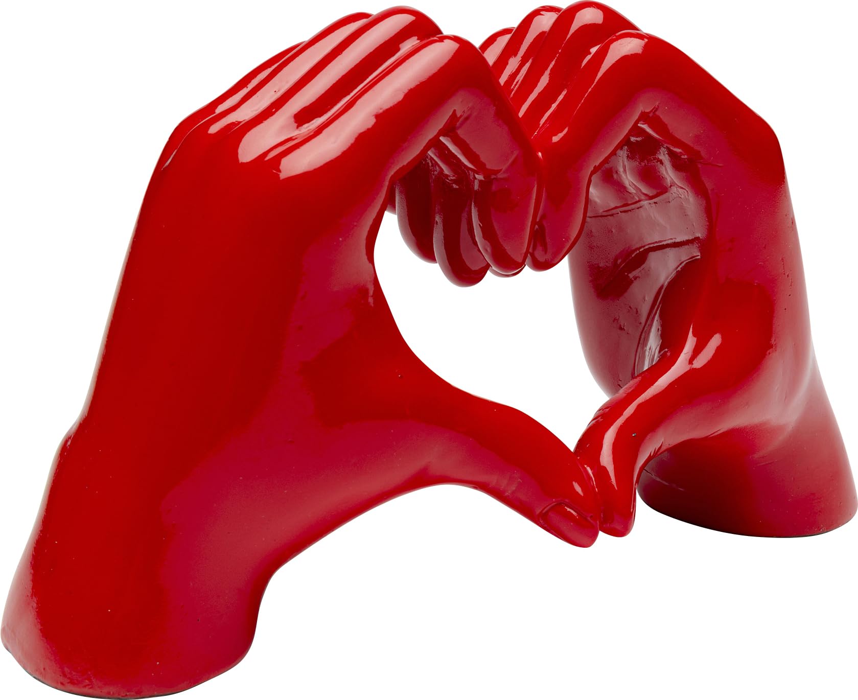 Kare Design Deko Objekt Heart Hands, Rot, Handgearbeitet, Jedes