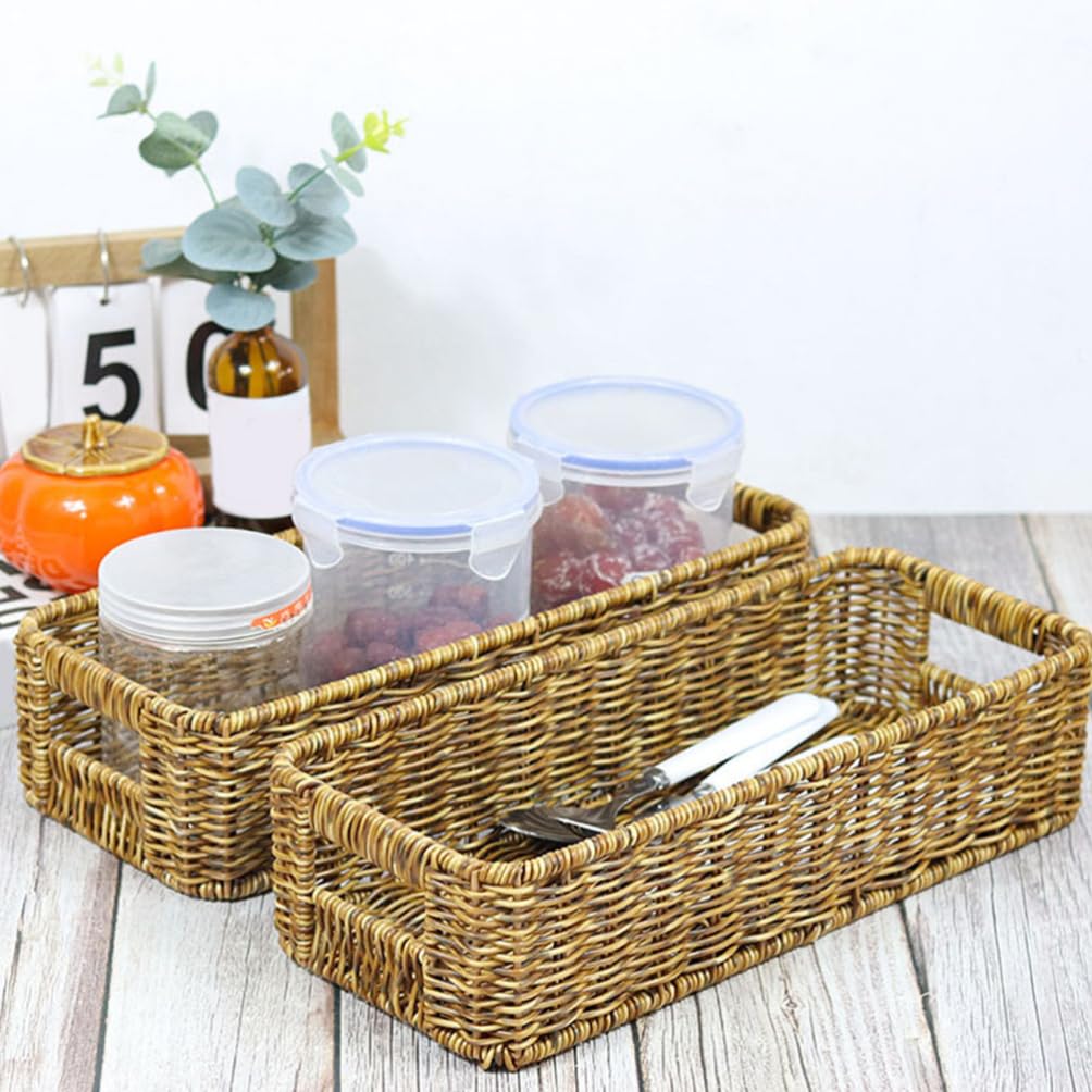 Amosfun 2piezas Cesta para Palillos Organizador de Contenedor para Utensilios Cesta para Cubiertos Almacenamiento de Cocina Uso Encimera