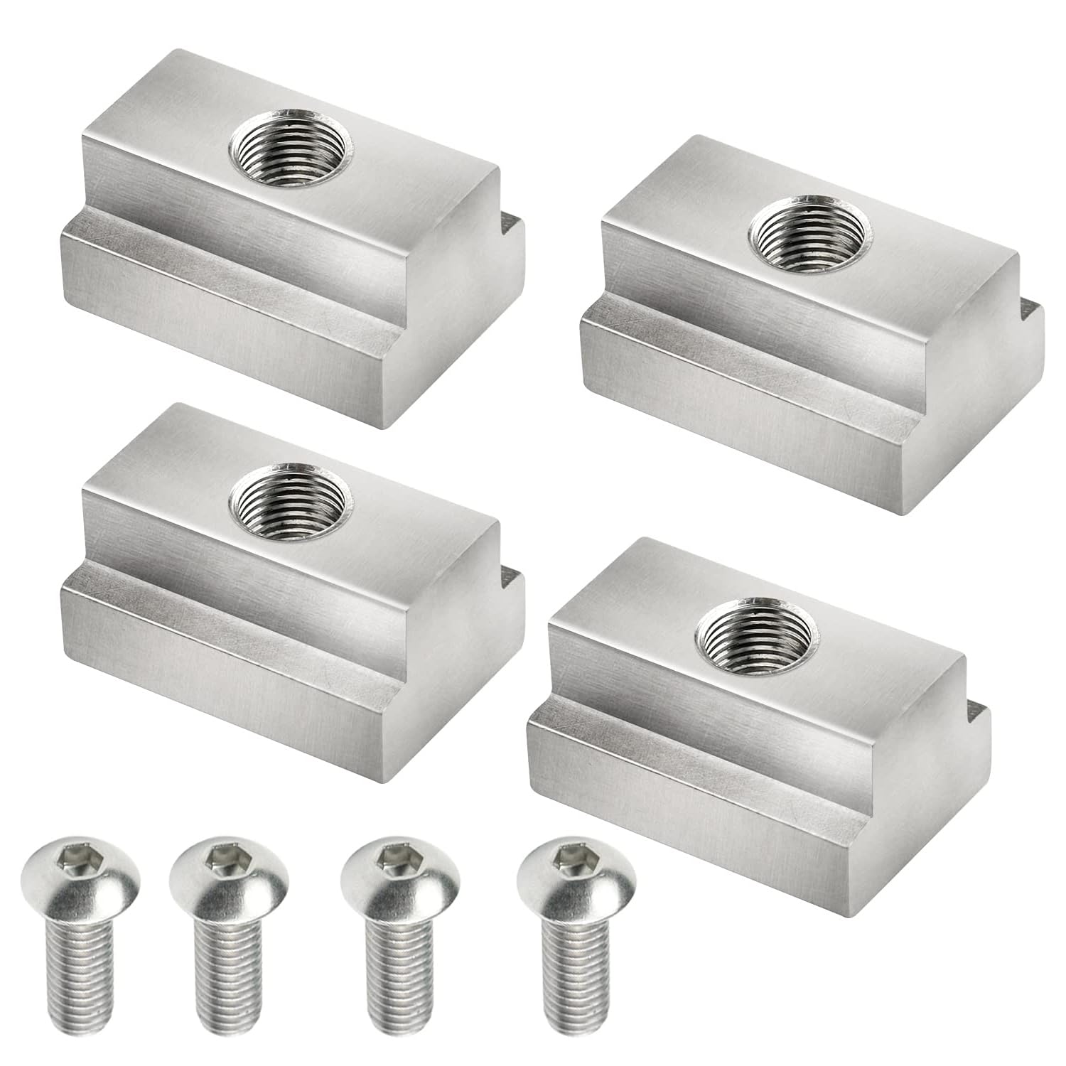 MACHSWON 8Pcs T Slot Nuts Compatible with Toyota Tunda Tacoma Pickup Truck Bed Deck Rails Cleats Rack Rail Silver - Image 4