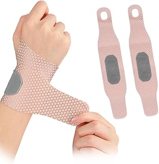 1 Pairs Elastic Wrist Strap Wrist Brace for Pain Relief, Carpal Tunnel, and Weightlifting - Skin-friendly & Breathable Wrist Support Band Compression Strap - Men and Women