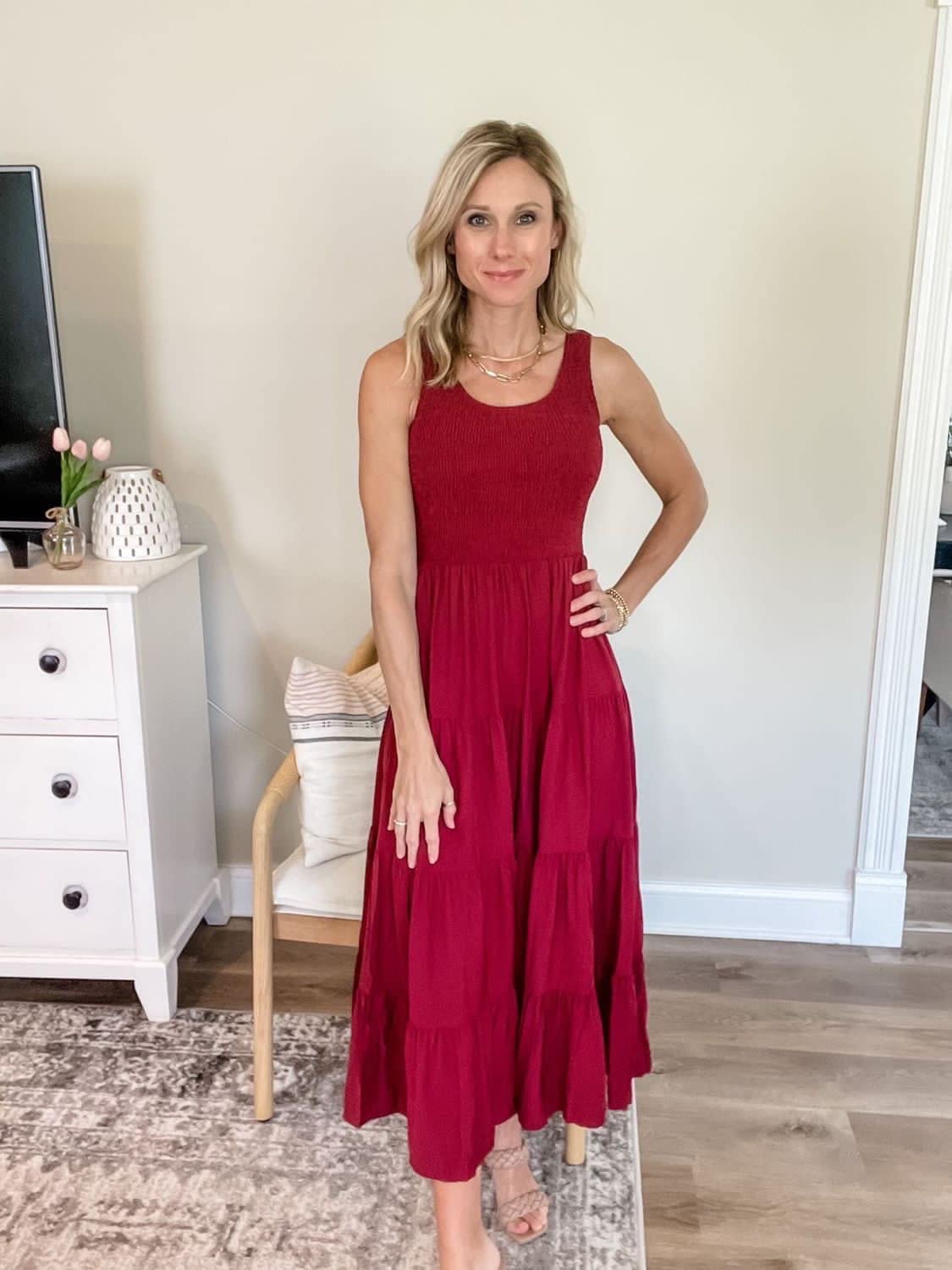 PRETTYGARDEN Smocked Tank Summer Dresses For Women 2025 Sleeveless Wedding Guest Dresses For Women Long Dress Vestido Informal Mujer