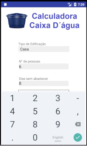 Calculadora Caixa D'água