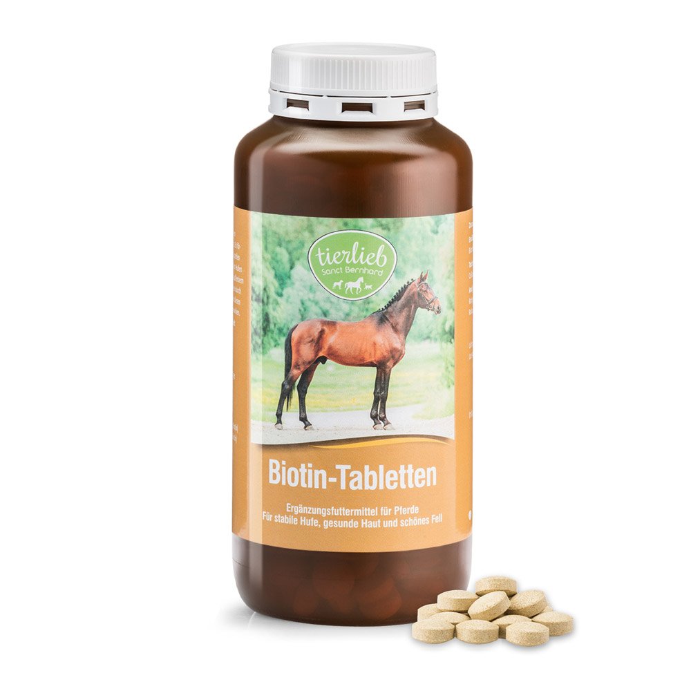 Biotina para Caballos – Pastillas para Cascos Fuertes y Flexibles, Mejora de Piel y Pelaje, Vitamina B8 para Equinos – 50 Días, Fácil Dosificación