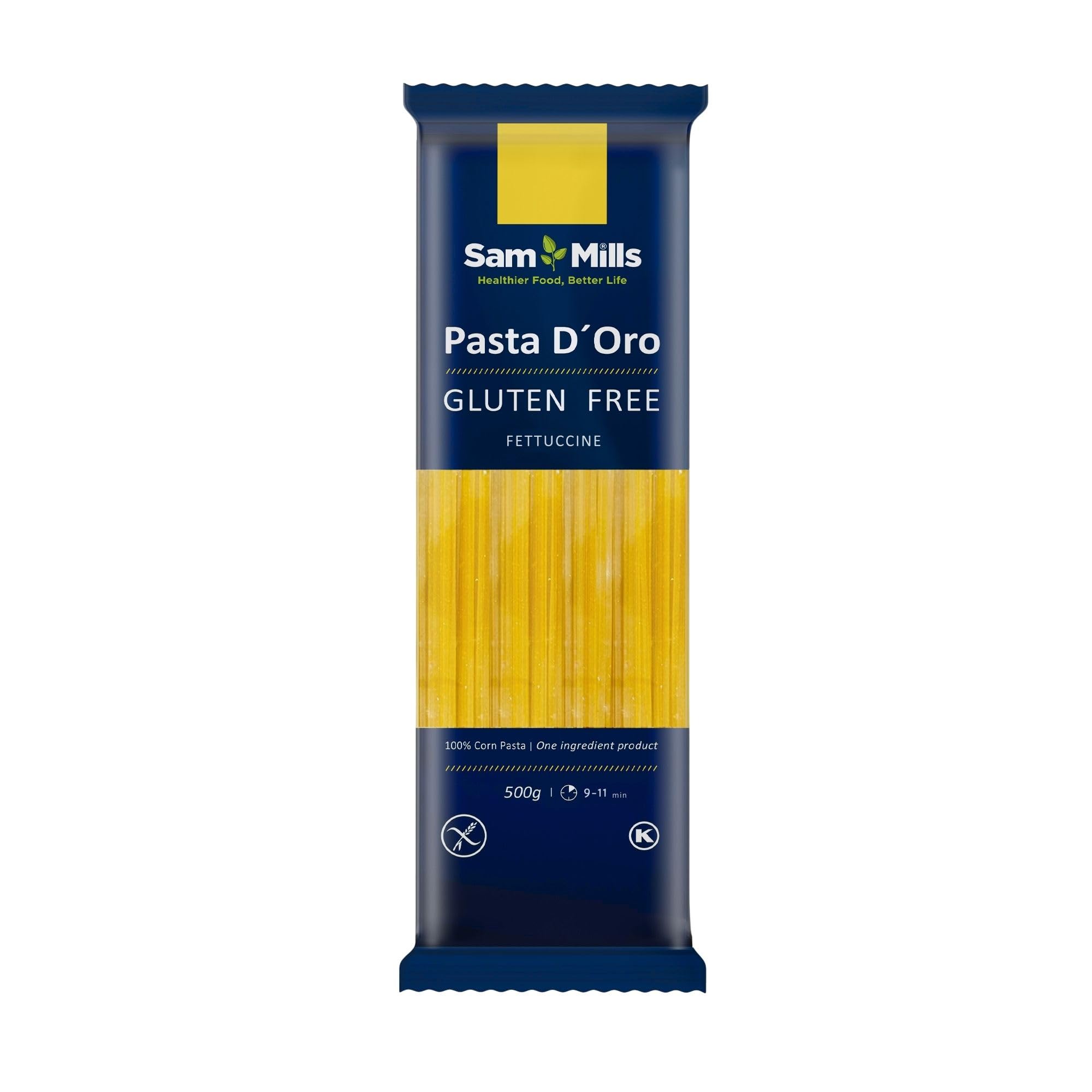 Fettuccine Sin Gluten Sam Mills 500 g Harina de Maíz Vegano