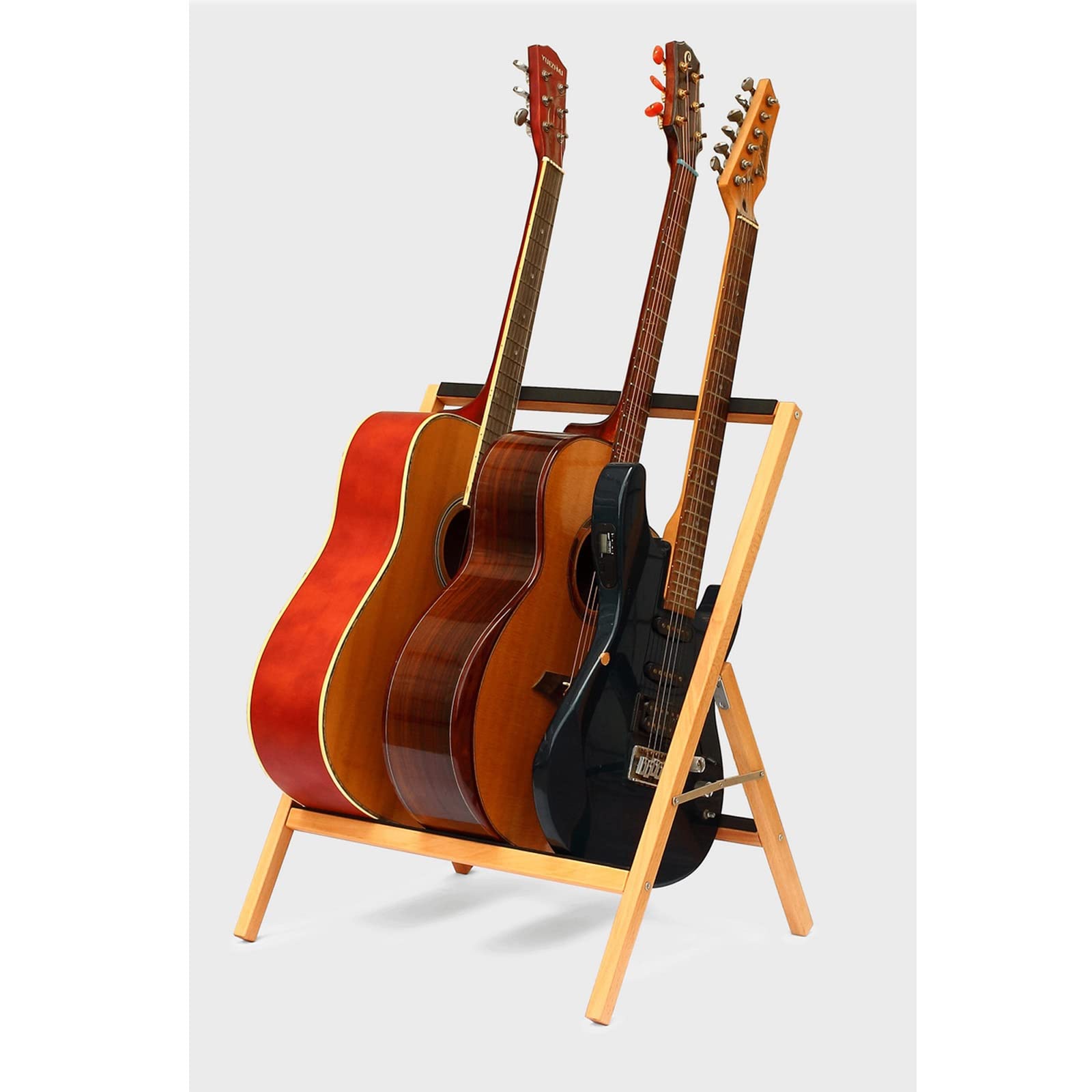 Supporto per Chitarra, espositore per Basso Pieghevole Universale, Supporto per Chitarra Portatile, Adatto a casa, Negozio di Chitarre (4 Teams)
