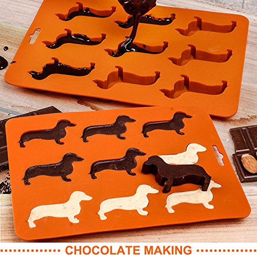 Molde de Silicona para Hielo y Chocolate Dachshund miniatura 4