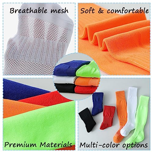 Kids Soccer Socks Baseball Socks with Cushioned Sole Knee High Socks for Youth Boys Girls 2 Pairs3